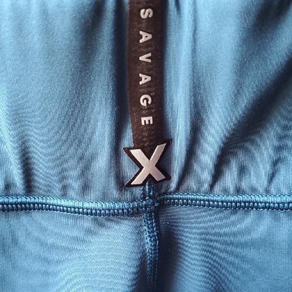 Savage X Fenty Blue Shorts  with Logo Side Pocket 12 -14 - Picture 6 of 9